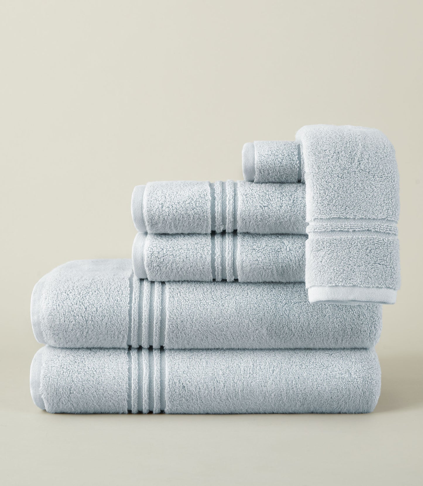 Chelsea Plush Towel Set Stack Mist