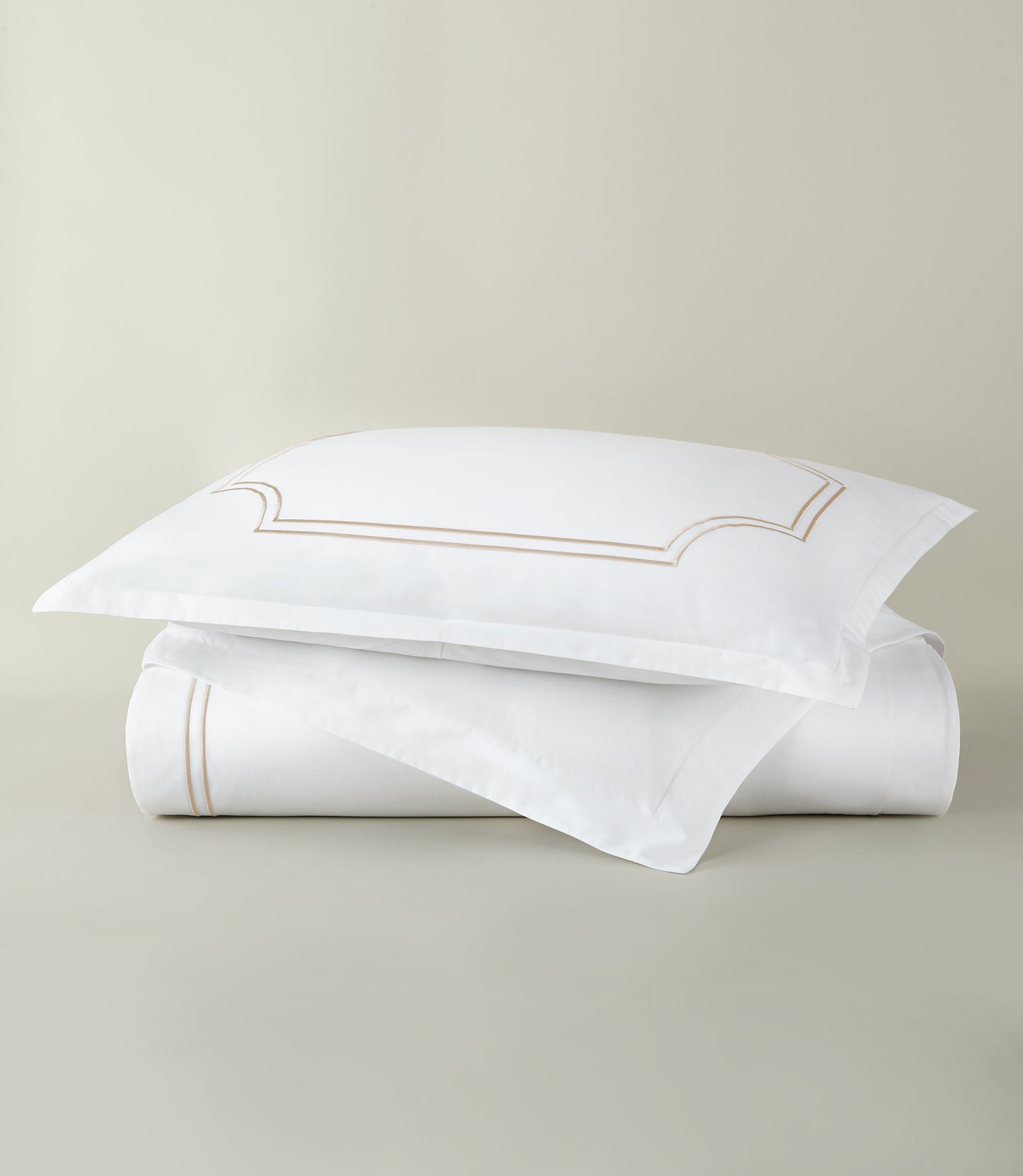 Deco Classic Embroidered Duvet Set, Linen