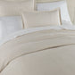 European Washed Linen Shams on bed with duvet, Natural