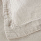 European Washed Linen Shams stitching detail, Natural