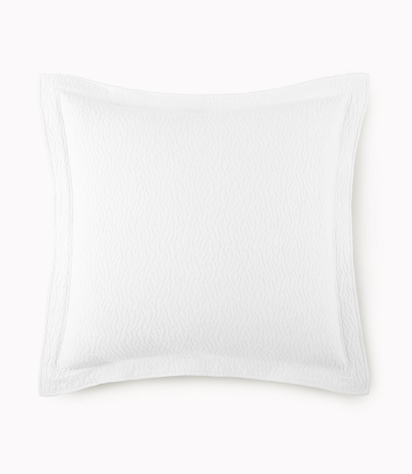 Mia Stonewashed Matelassé Euro Sham, White