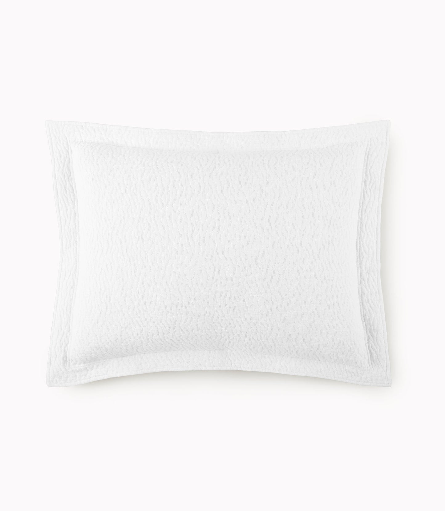 Mia Stonewashed Matelassé Sham, White