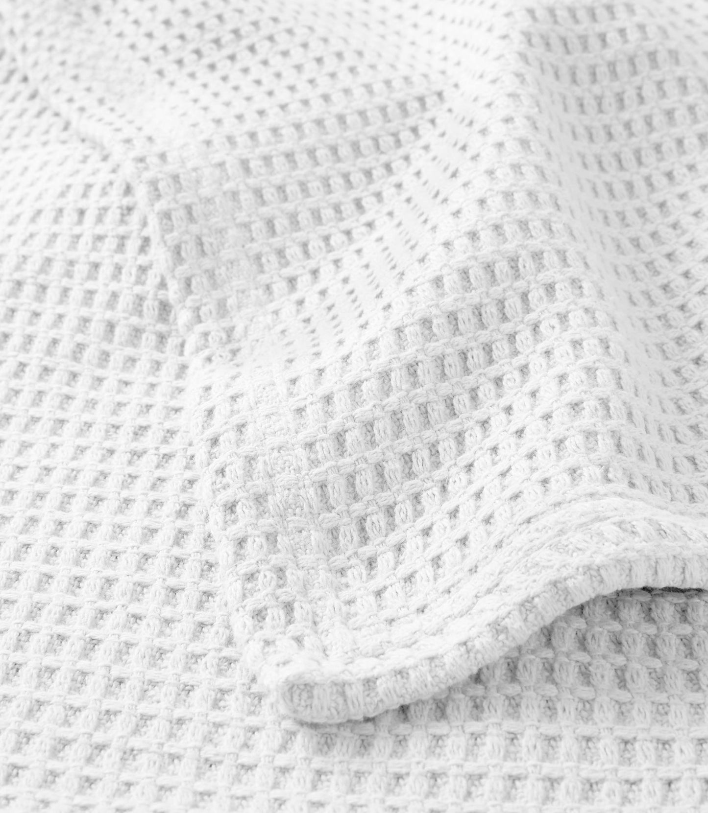 Riviera Blanket corner detail, White