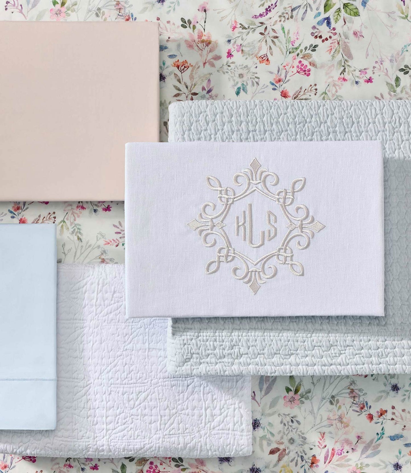 Chloe fabric flatlay, Floral