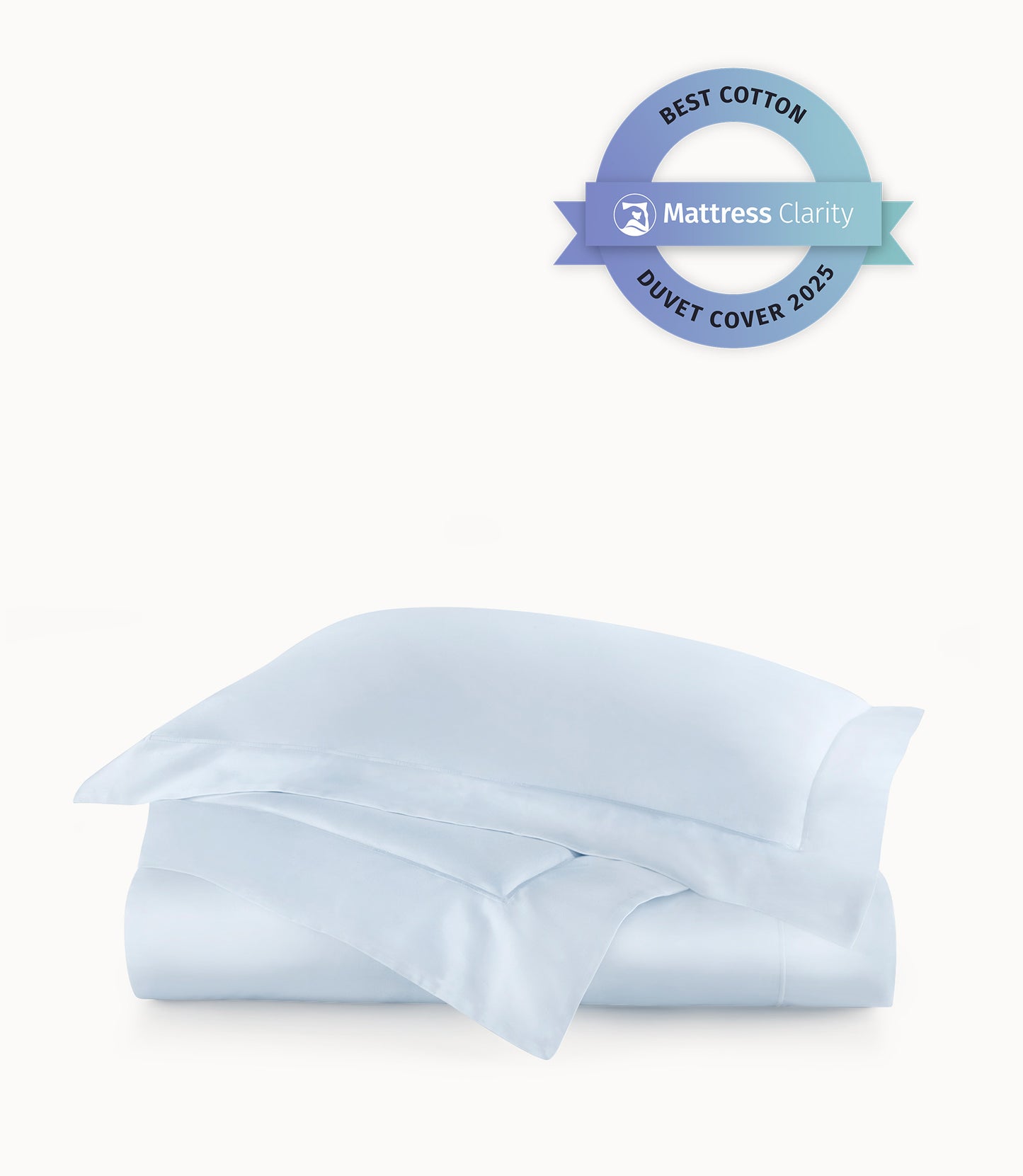 Soprano Sateen Duvet Cover, Barely Blue