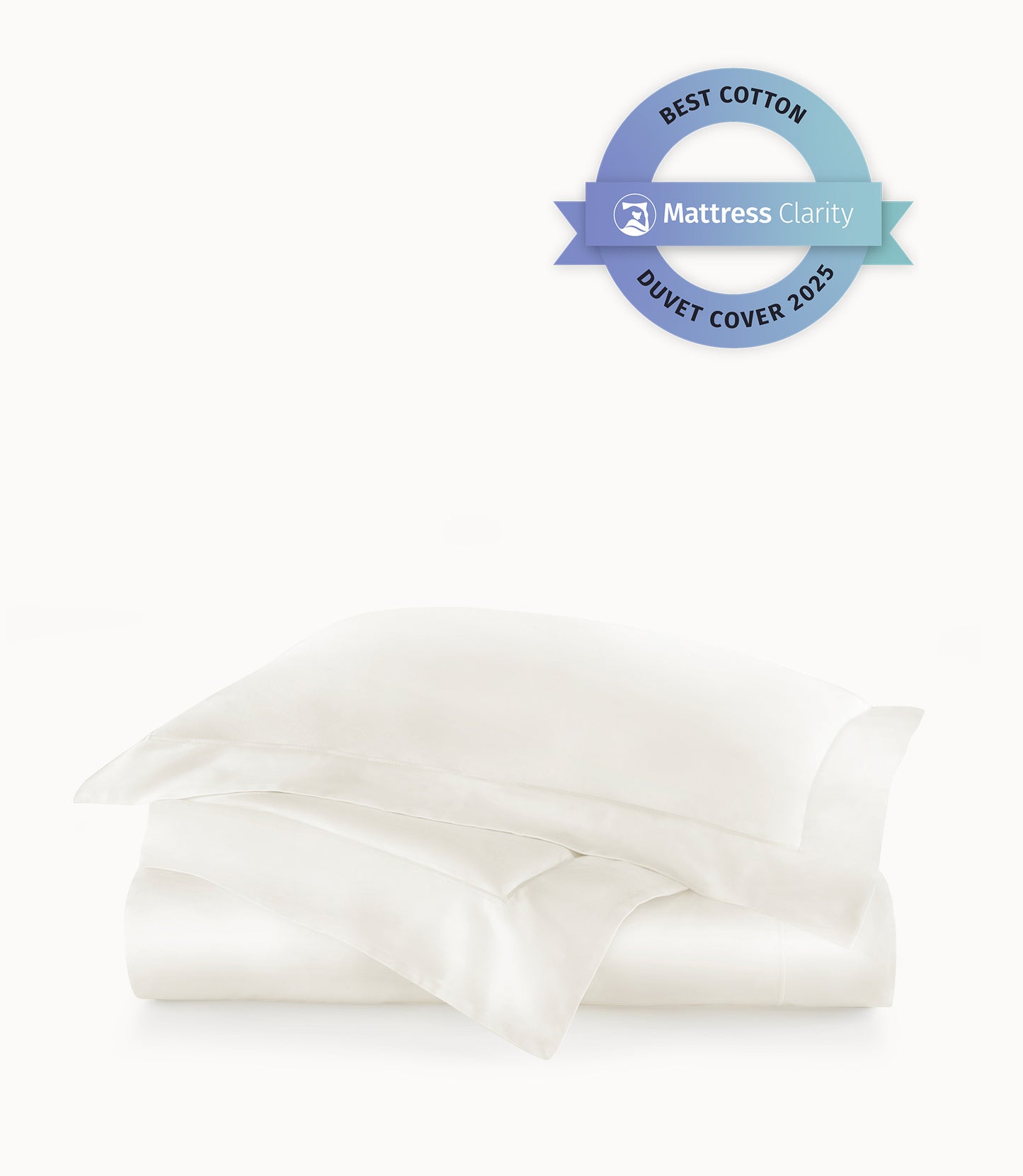 Soprano Sateen Duvet Cover, Ivory