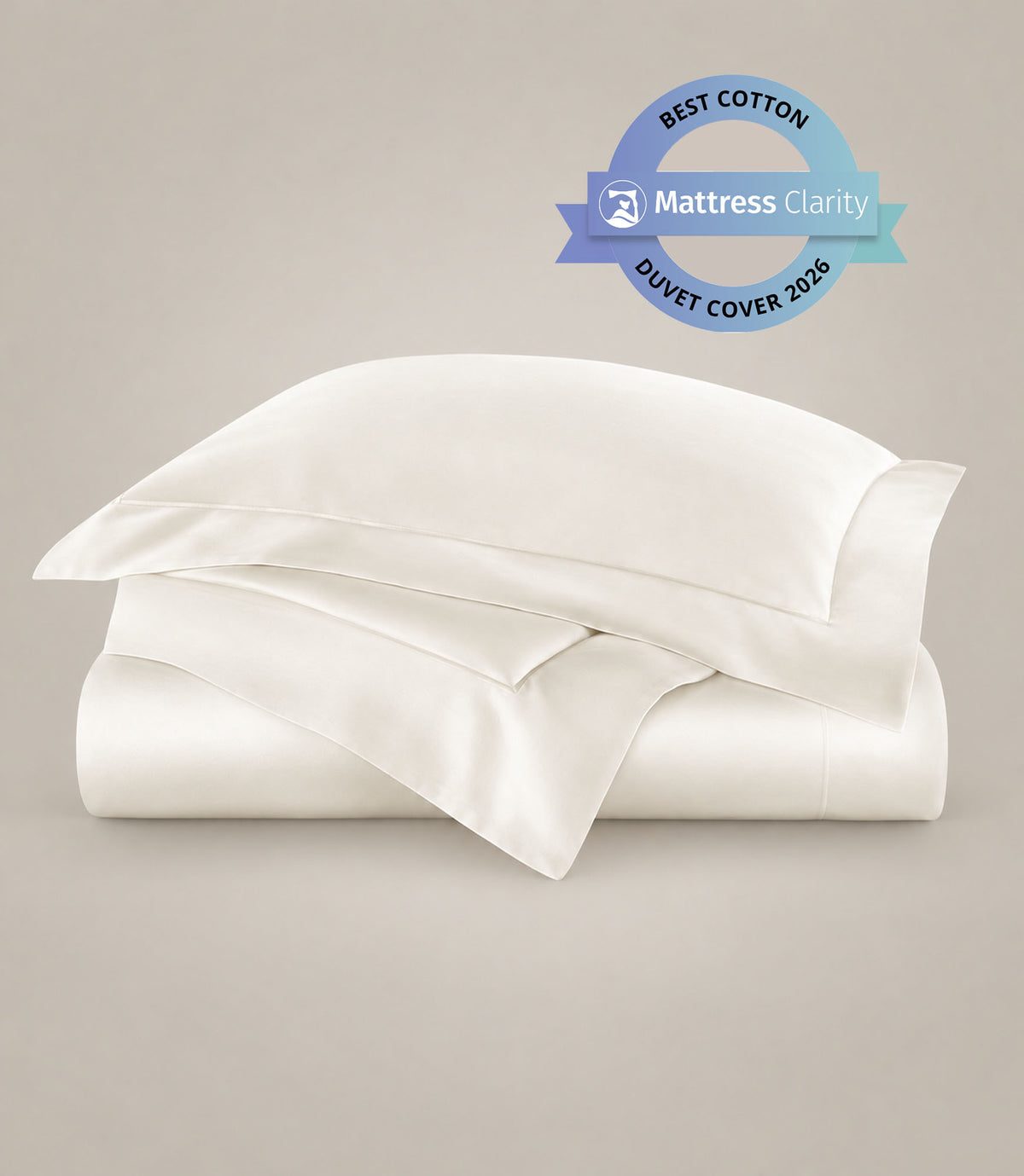 Soprano Sateen Duvet Cover, Ivory