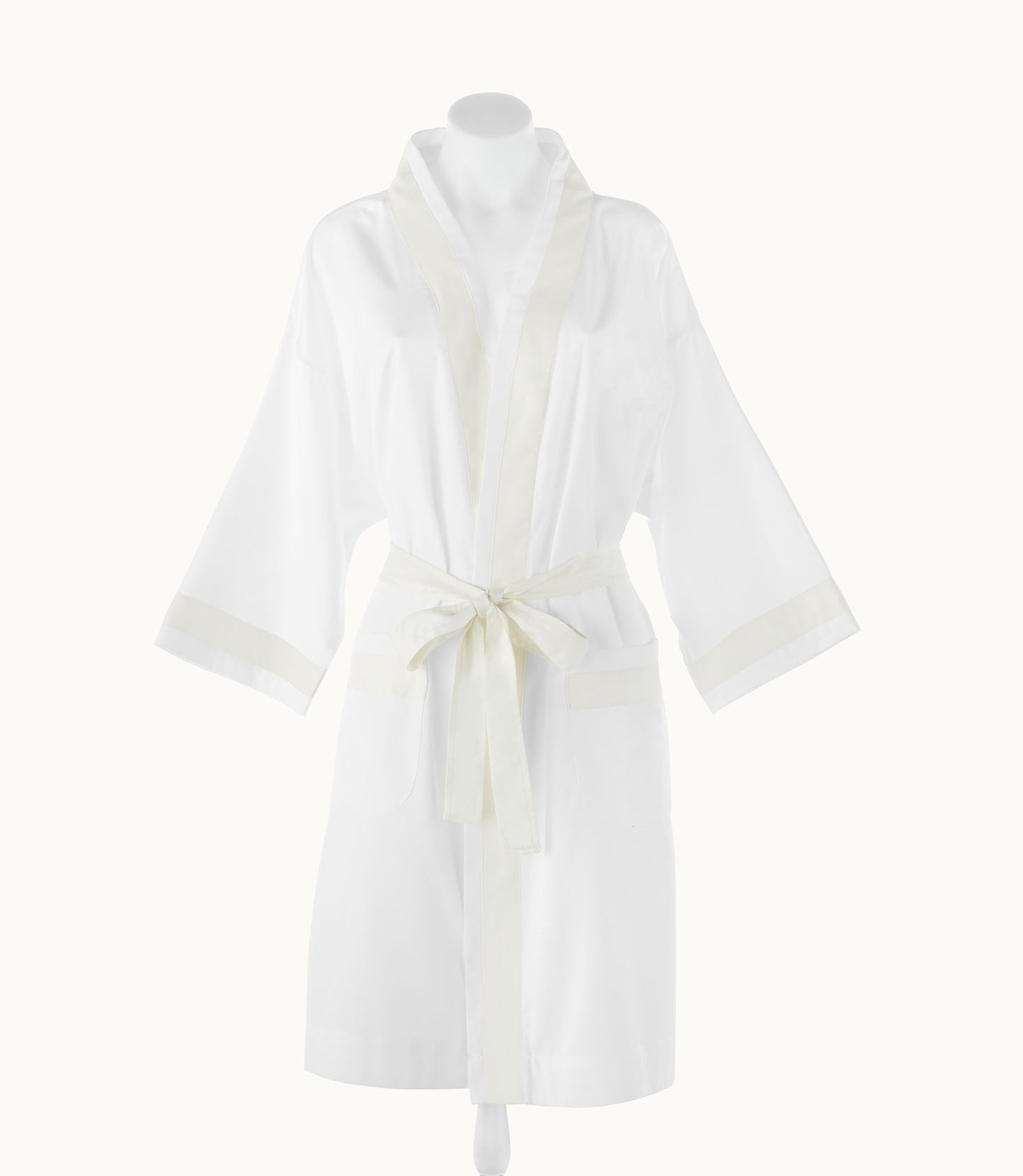 Soprano Trim Bathrobe Ivory