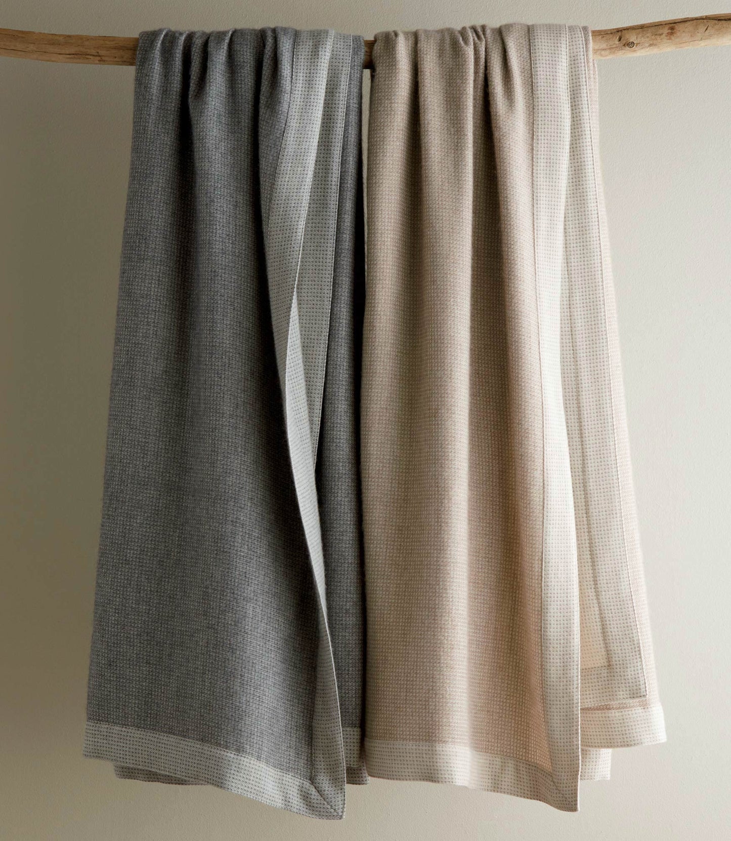 Angelo Reversible Blanket Hanging  Flint and Linen Colors