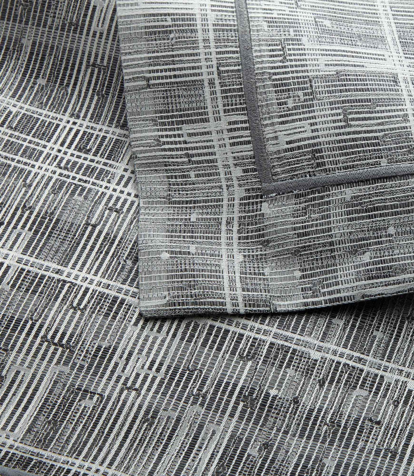 Biagio Jacquard Sham Detail Charcoal