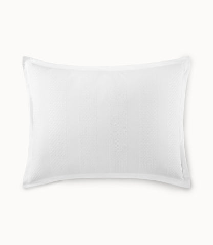Channing White textured striped pillow sham