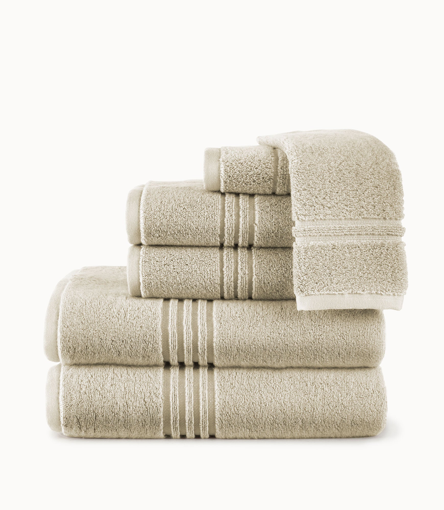 Peacock Alley Chelsea Towels - Luxury Towels with Zero Twist Technology -  100% Long Staple Cotton Fluffy Lightweight Towels - 12pc Towel Set (Ivory)