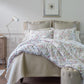 Chloe Floral Duvet Cover and Shams on bed