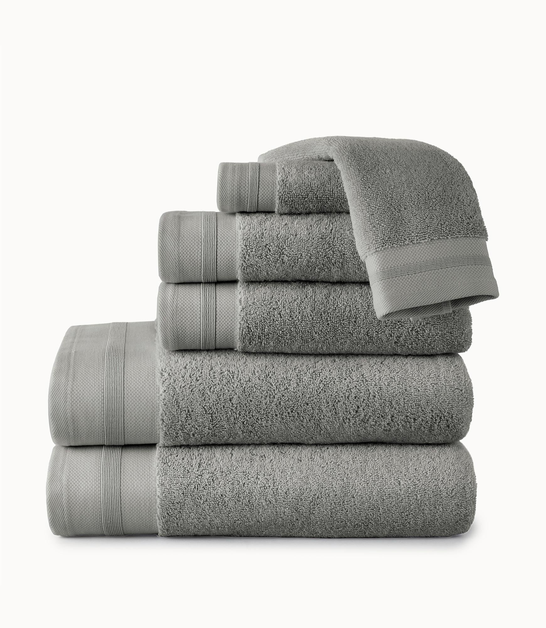 Coronado Luxe Bath Towel Set Pewter