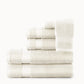 Diamond Towel Set Stacked Ivory