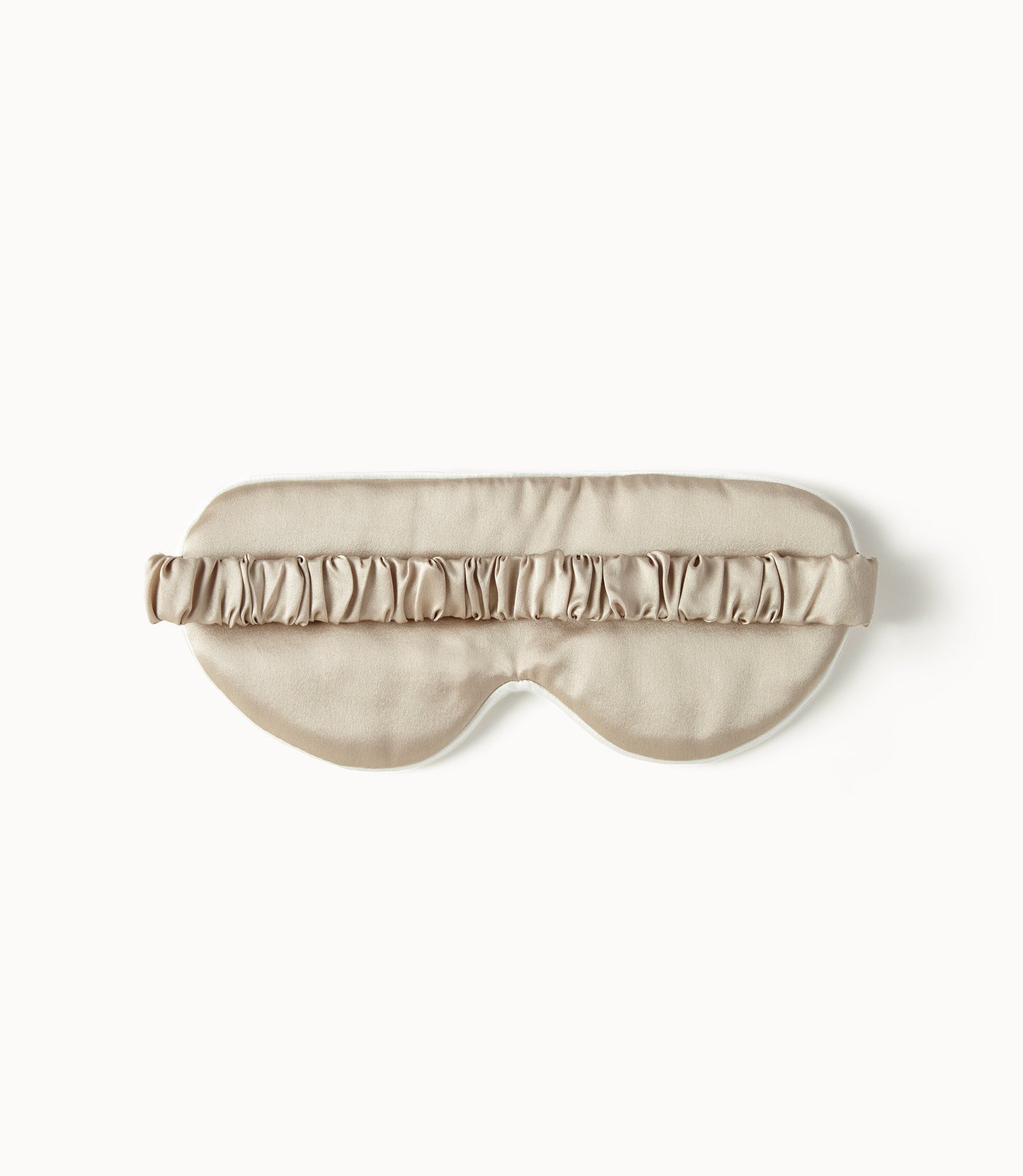 back strap of silk sleeping mask latte