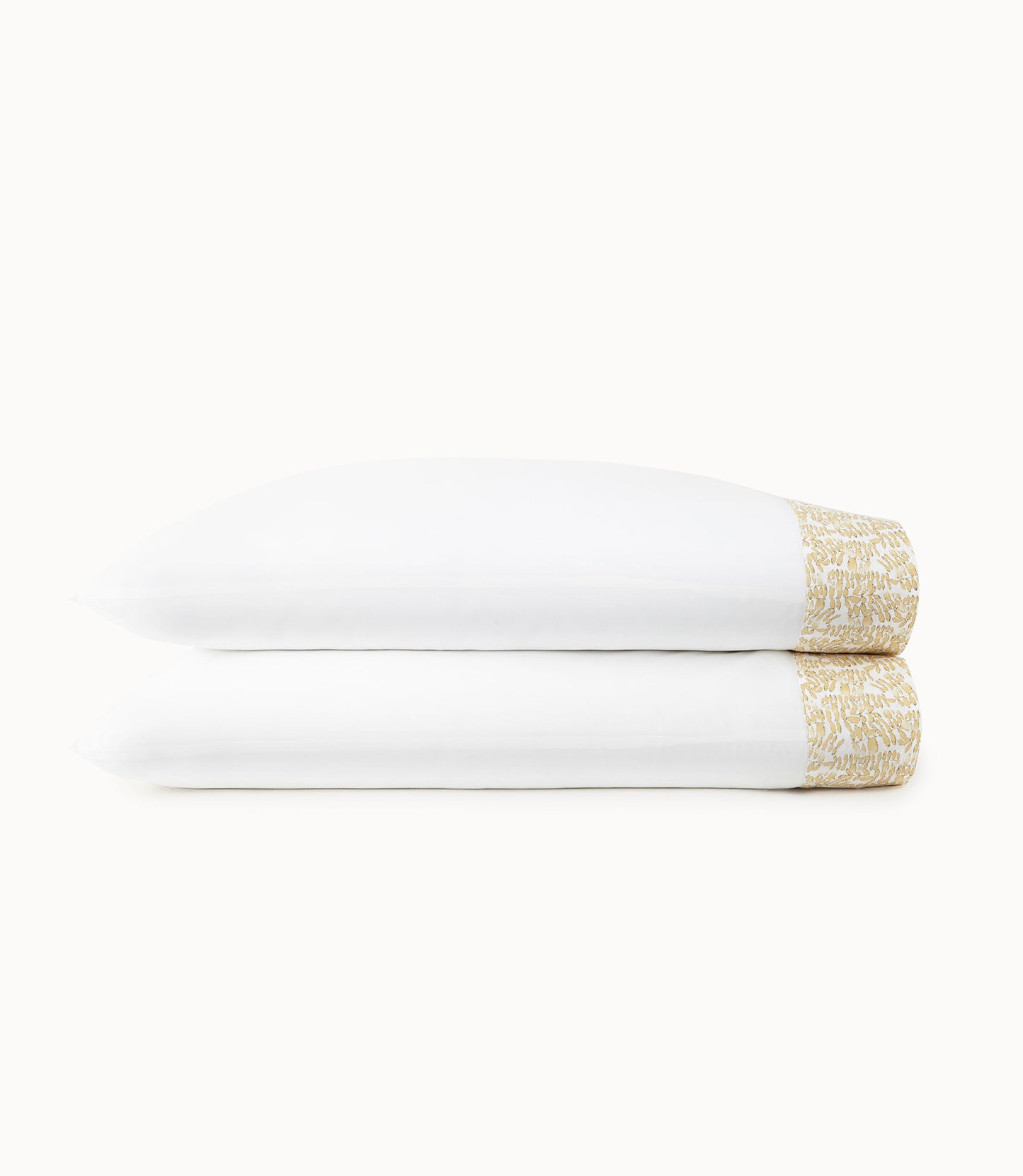 Fern Cuff Percale Pillowcases Honey