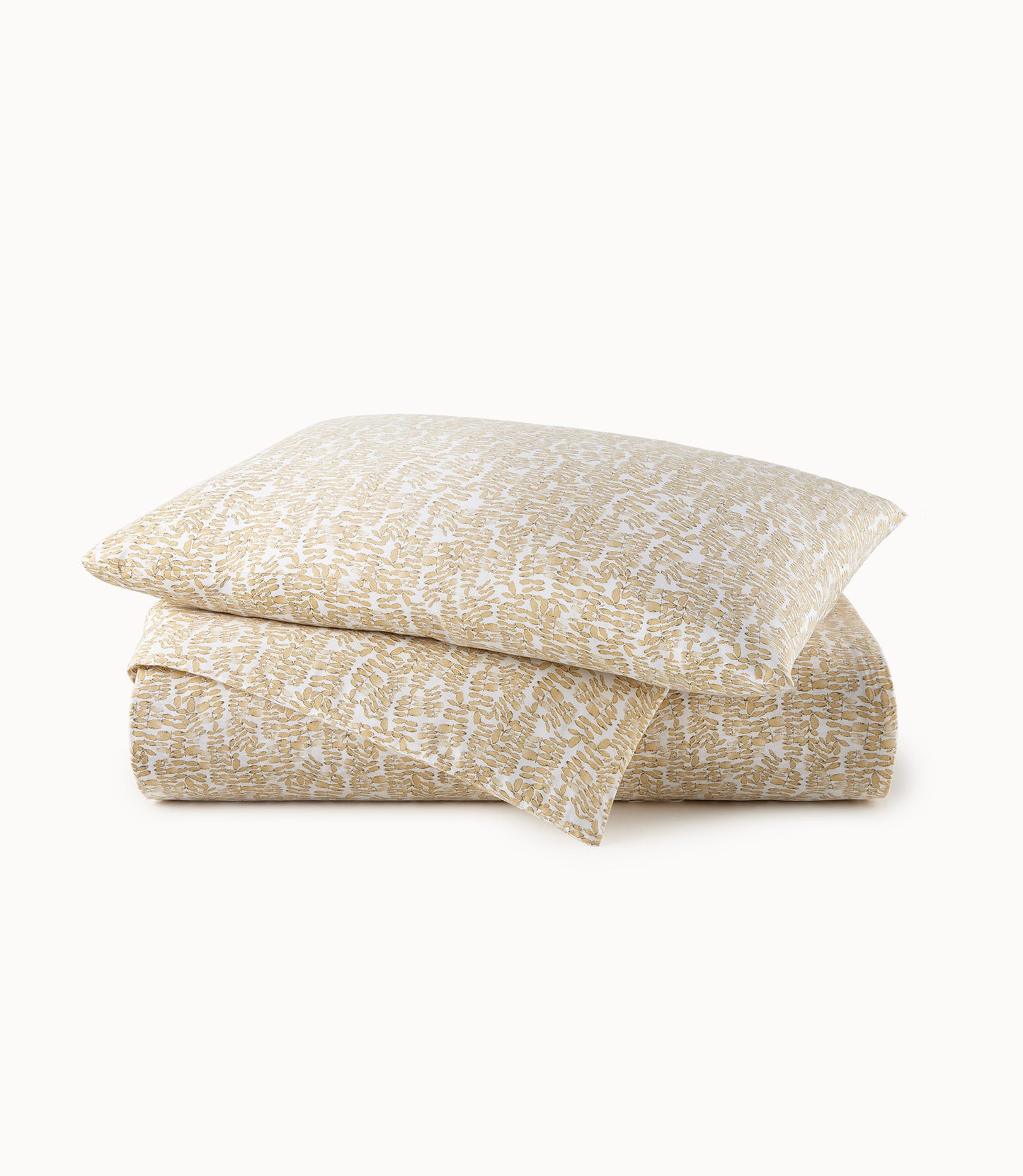 Fern Percale Duvet Cover Honey