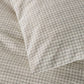 Houndstooth Percale Duvet Cover Greige detail