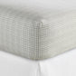 Houndstooth Percale Fitted Sheet Greige