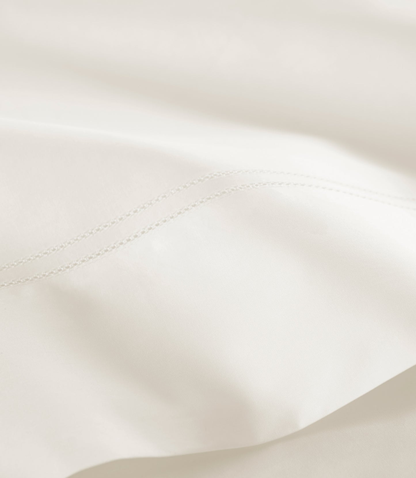 Lyric Percale Sheet Set Ivory Detail