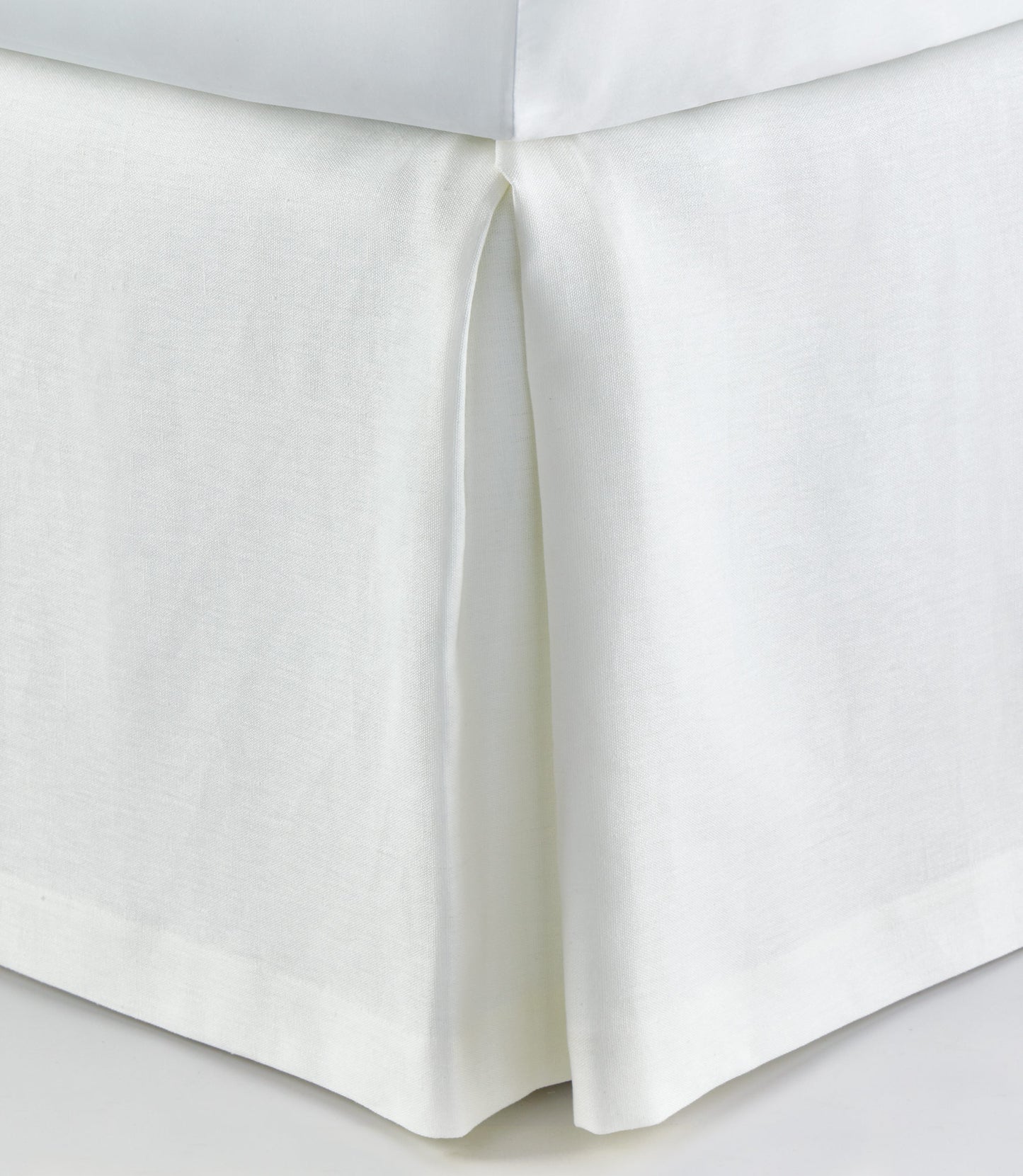 Mandalay Tailored Linen Bed Skirt White