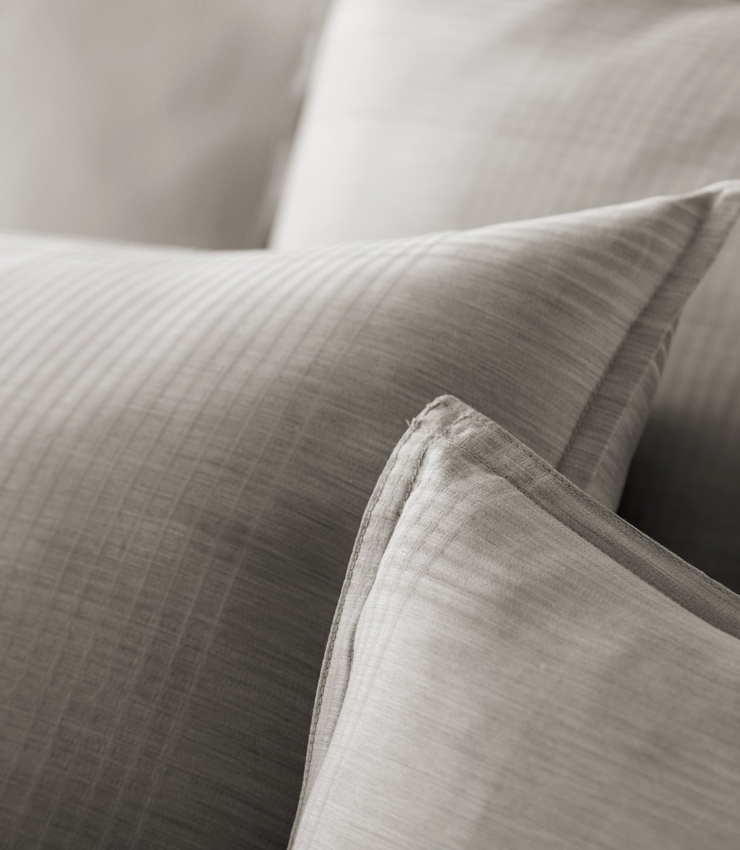 Matteo Plaid Decorative Pillow Pewter Sham Pillow Detail