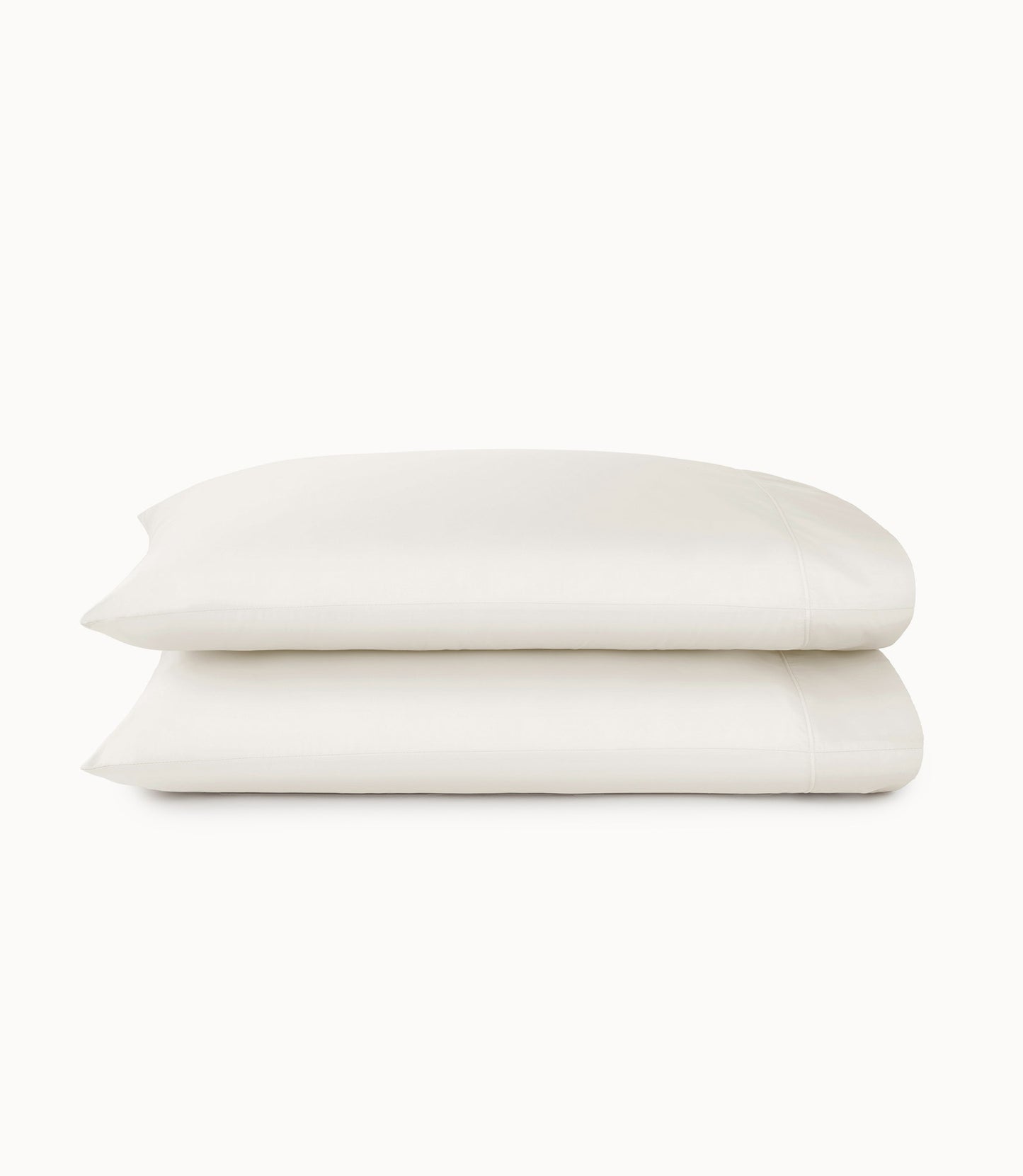 Fern Cuff Percale Pillowcases Pearl