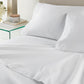 Nile Egyptian Cotton Flat Sheet on bed White