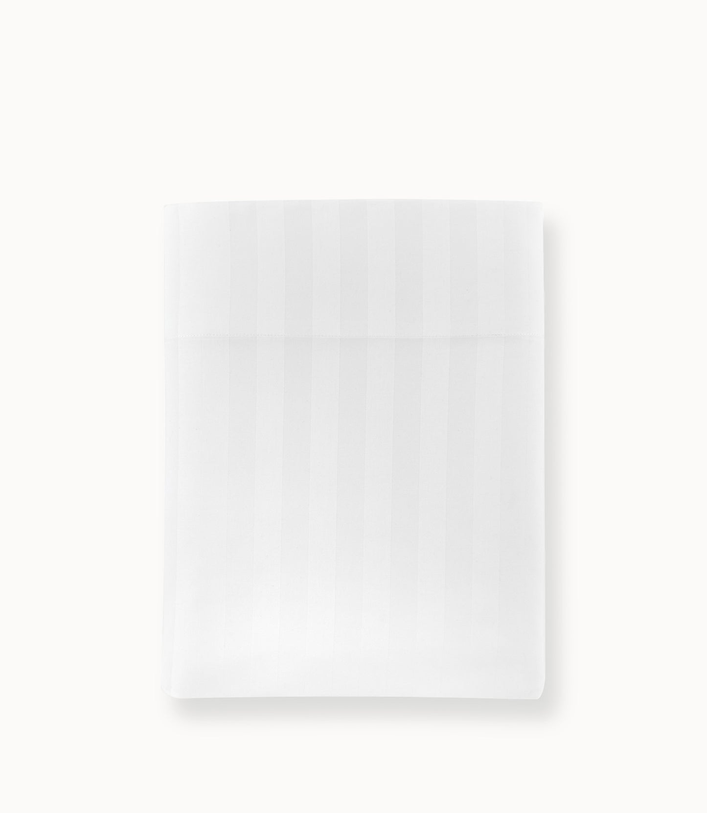 Soprano Stripe Sateen Flat Sheet White