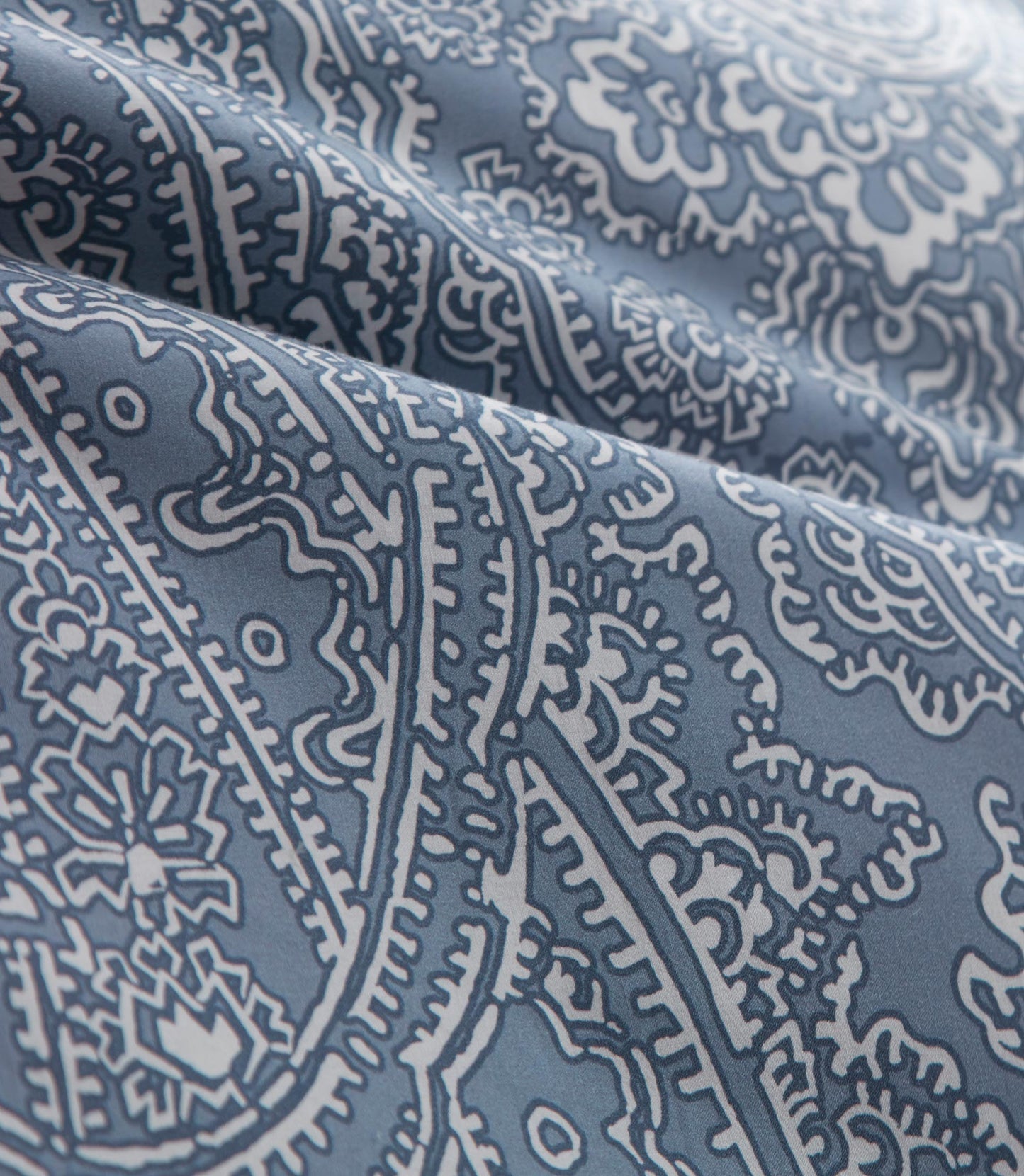 Blue paisley pillow sham fabric