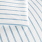 ribbon stripe percale Denim duvet cover detail