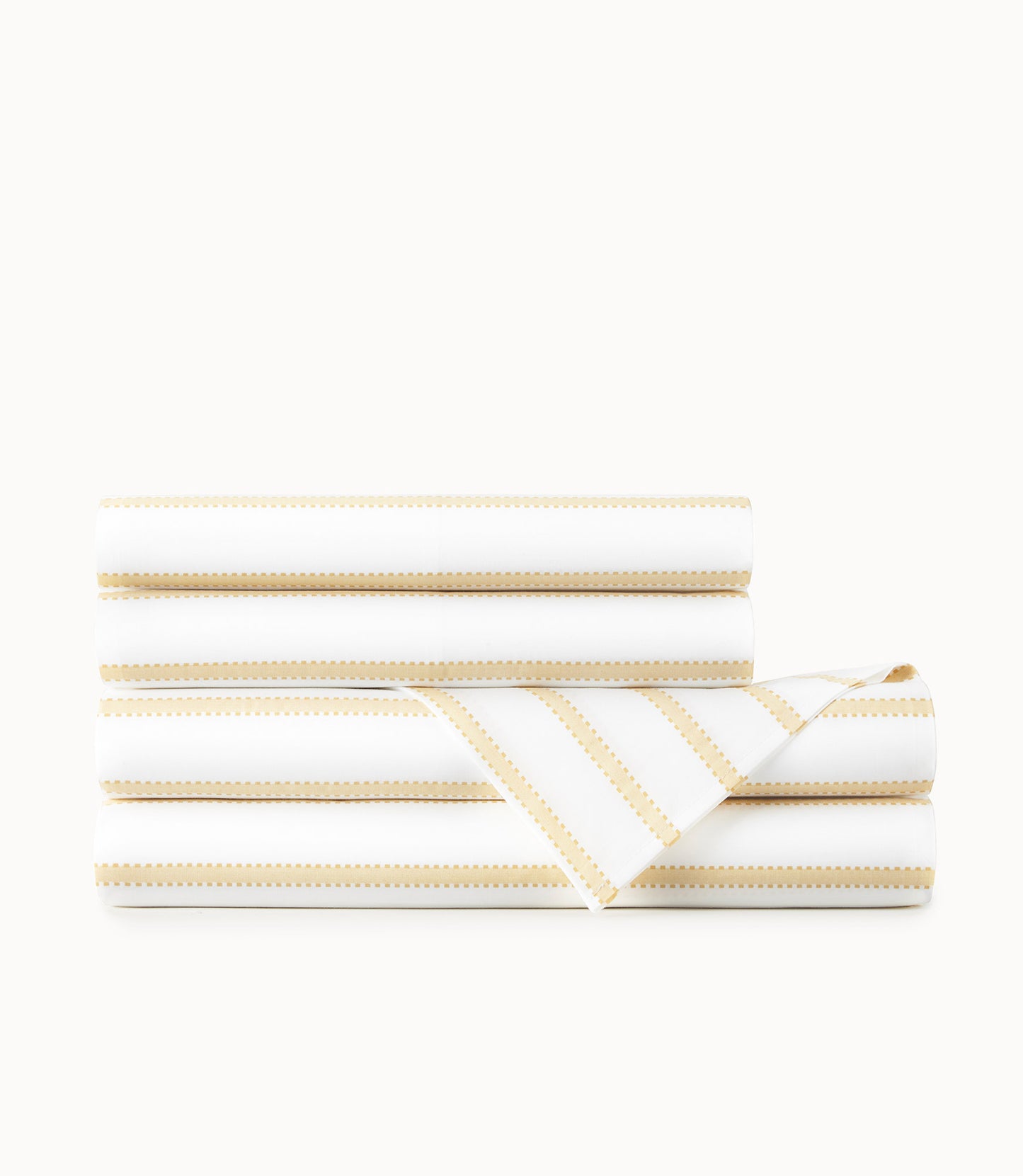Ribbon Stripe Percale Sheet Set  Honey