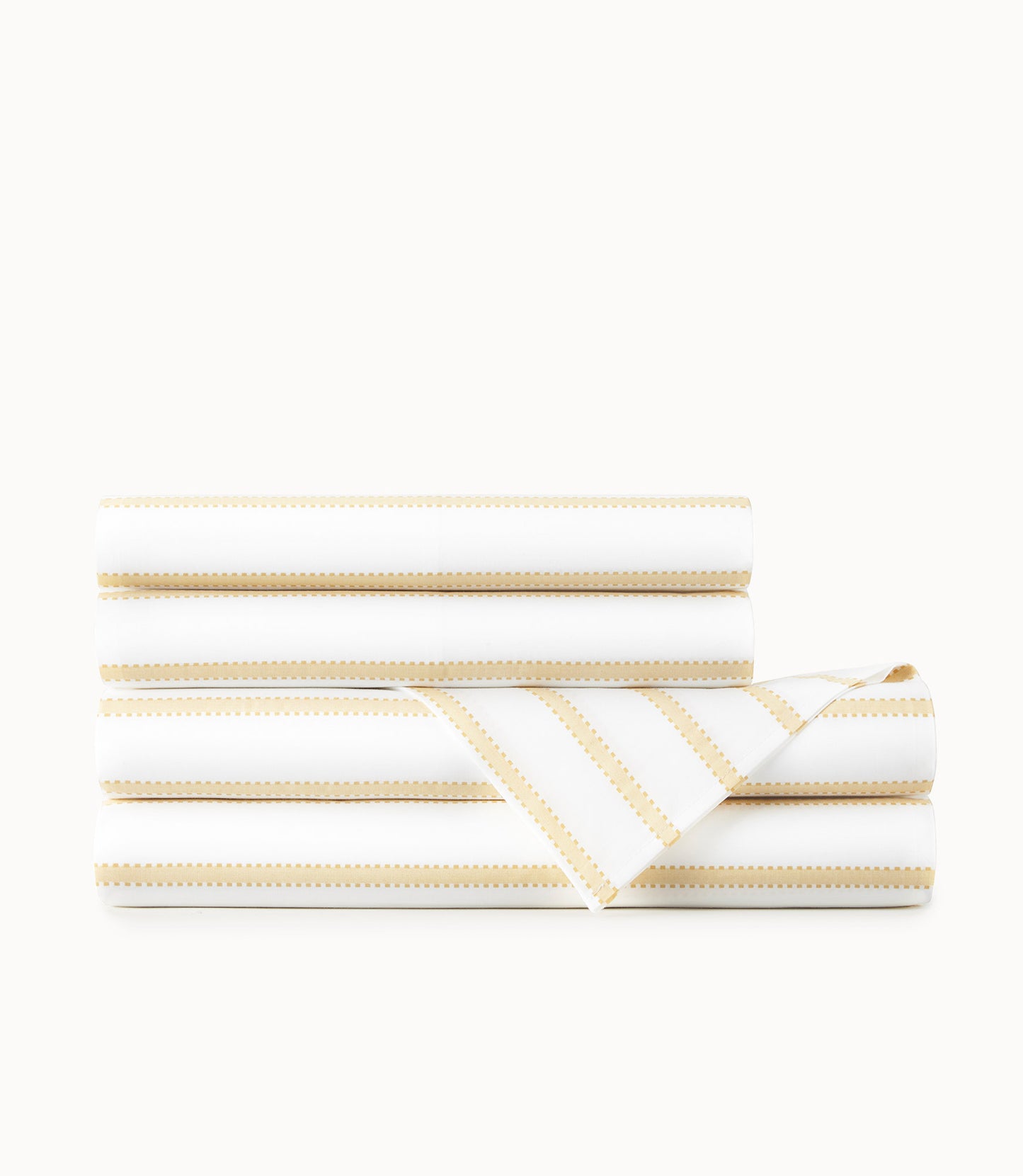 Ribbon Stripe Percale Sheet Set Honey