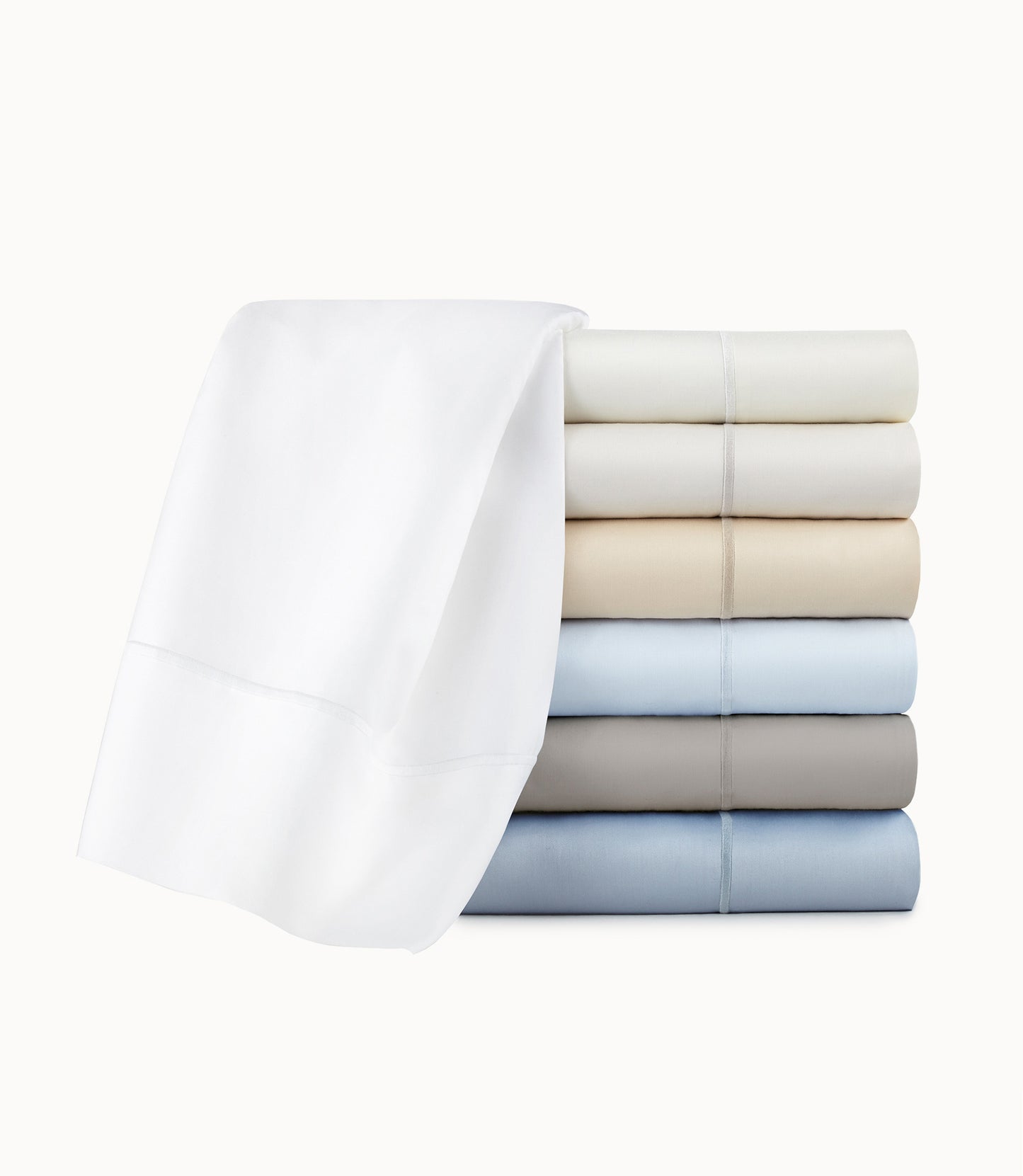 Soprano Sateen Flat Sheets White, Ivory, Linen, Barely Blue, Pewter, Blue, Platinum