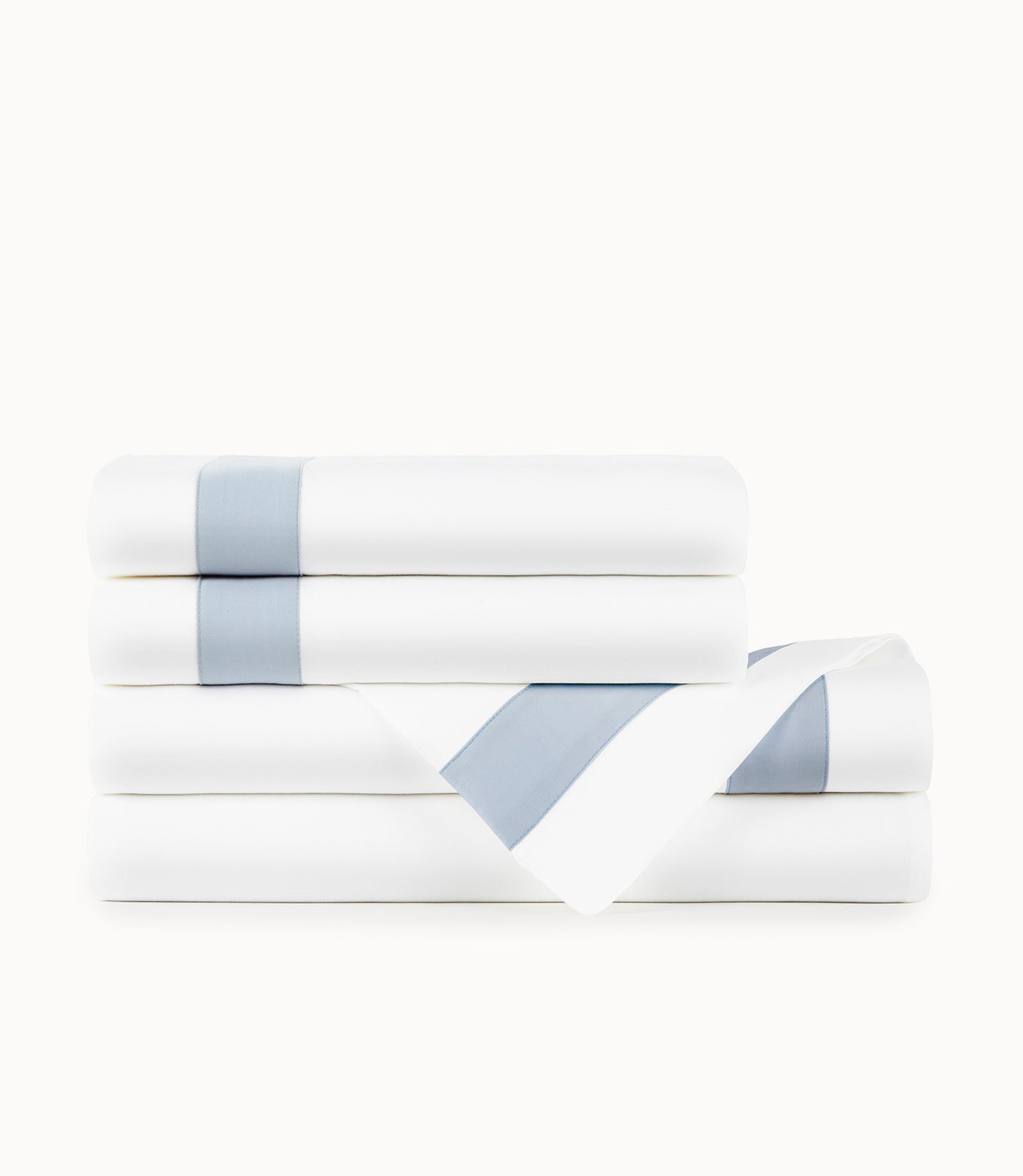 Soprano Trim Sateen Sheet Set Blue