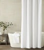 White Spa Shower Curtain In Front Of Bathtub