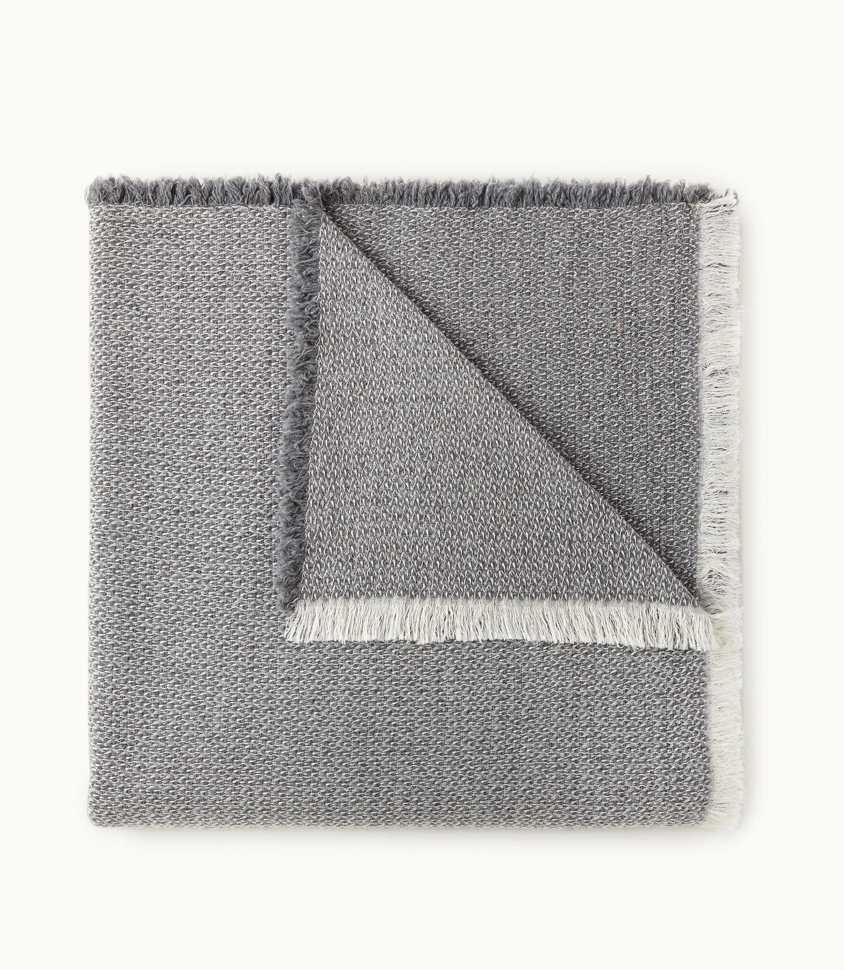 Telluride Wool Throw Blanket Gray