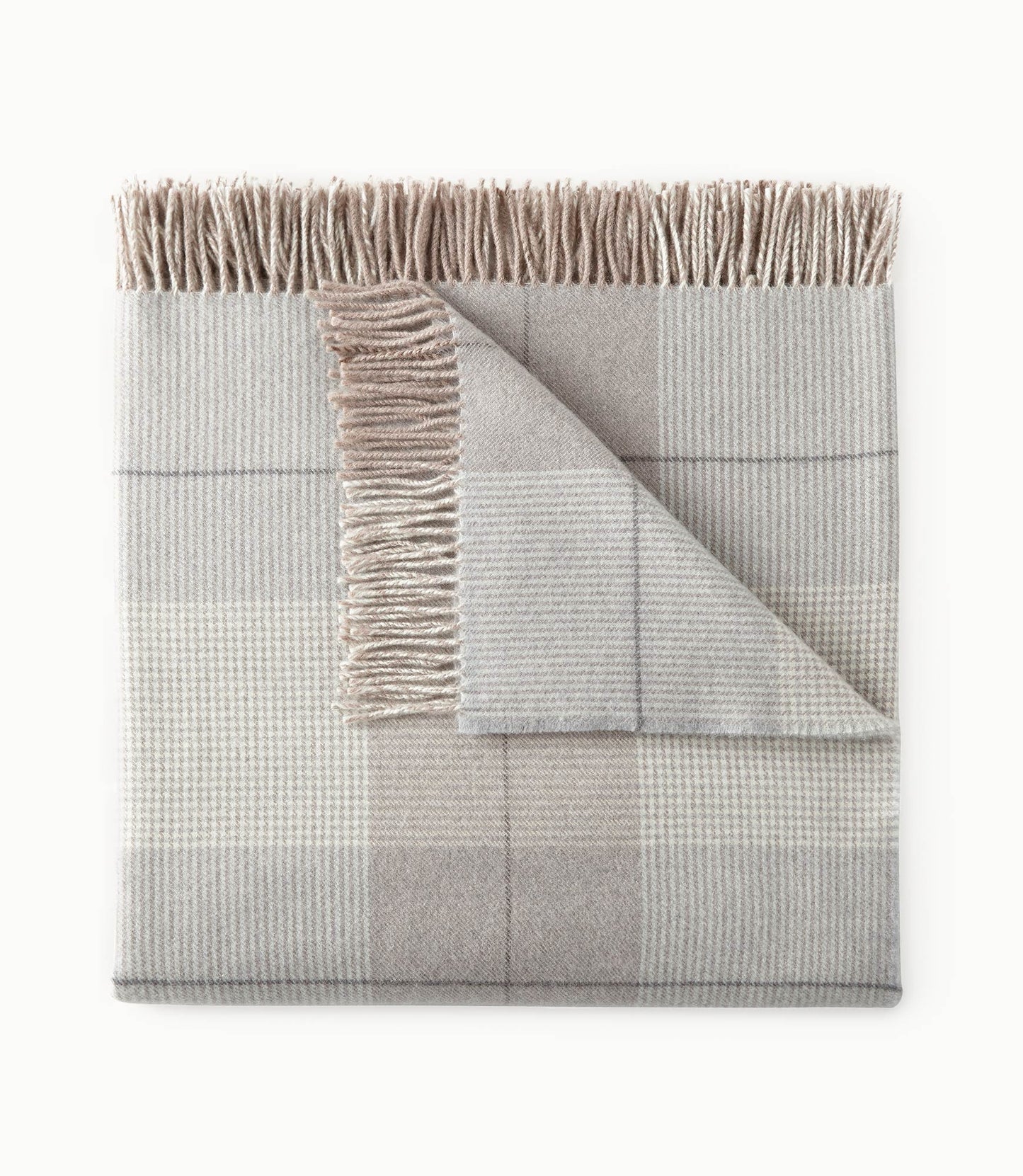 York Plaid Throw Blanket Pewter