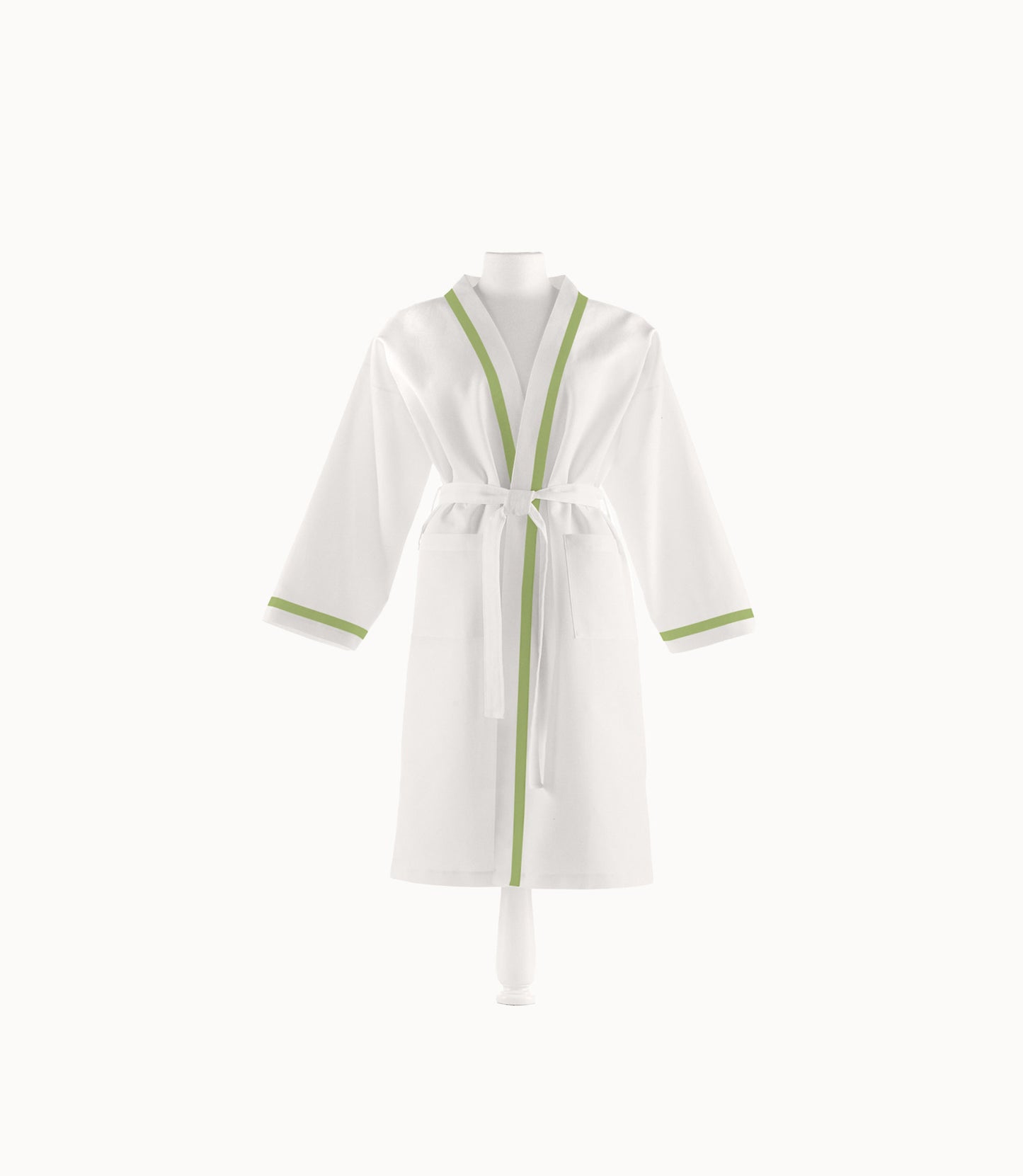 Pique Bath Robe with Meadow Trim
