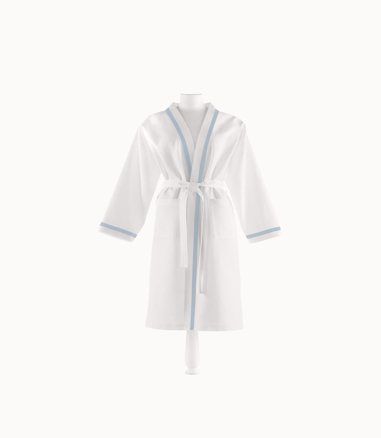 Pique Bath Robe with SKY Trim