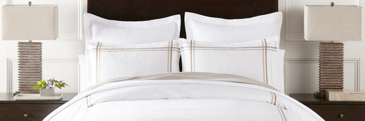 Duo cotton duvet and shams in linen