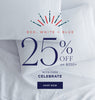 Bed White and Blue 25% Off on $250+ with Code CELEBRATE