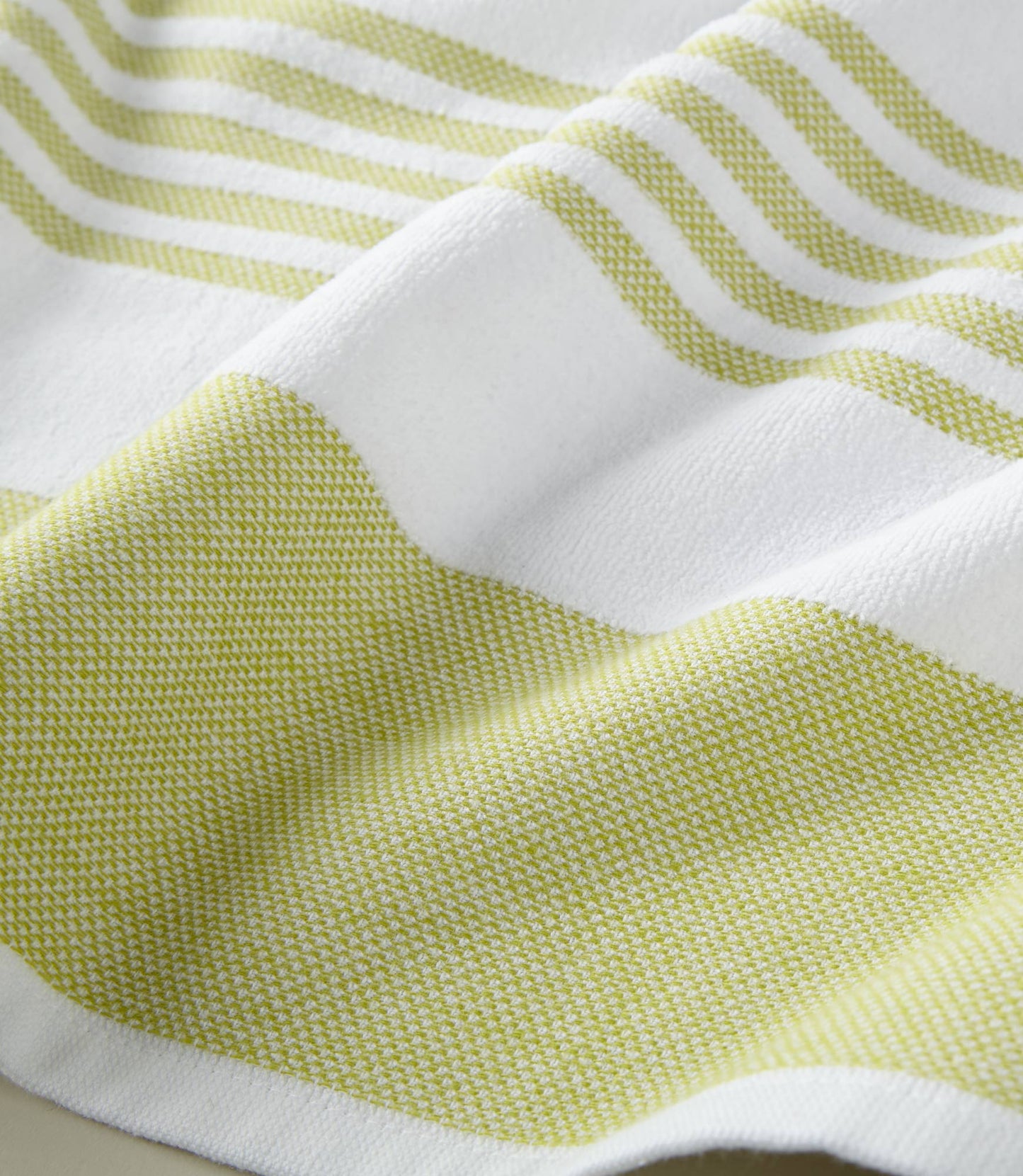 Aegean Stripe Beach Towel detail, Lime
