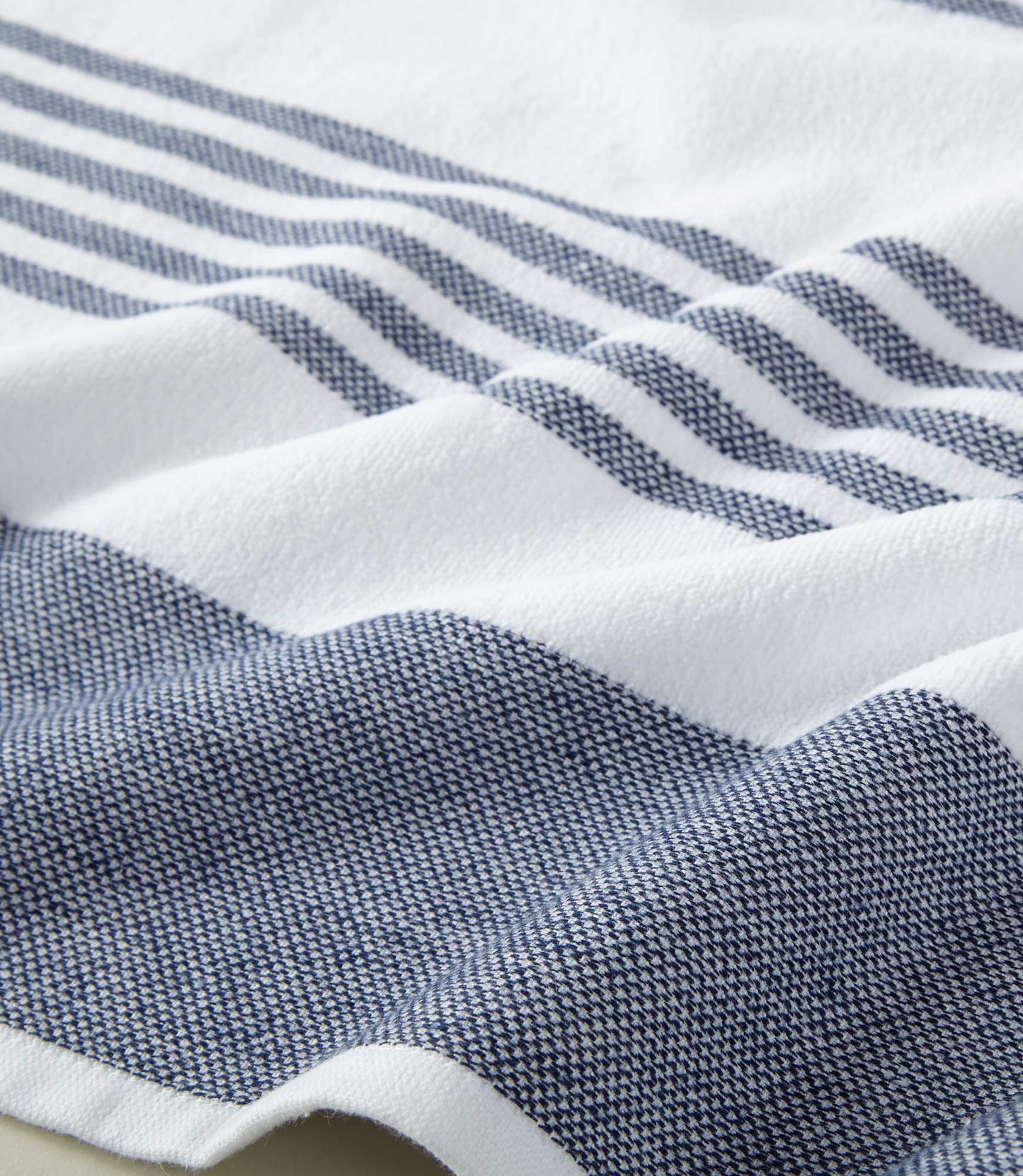 Aegean Stripe Beach Towel detail, Navy