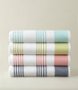 Aegean Stripe Beach Towel Multi Stack, Aqua Lime Coral Navy