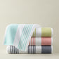 Stacked Aegean Stripe Beach Towel Multi, Aqua Lime Coral Navy