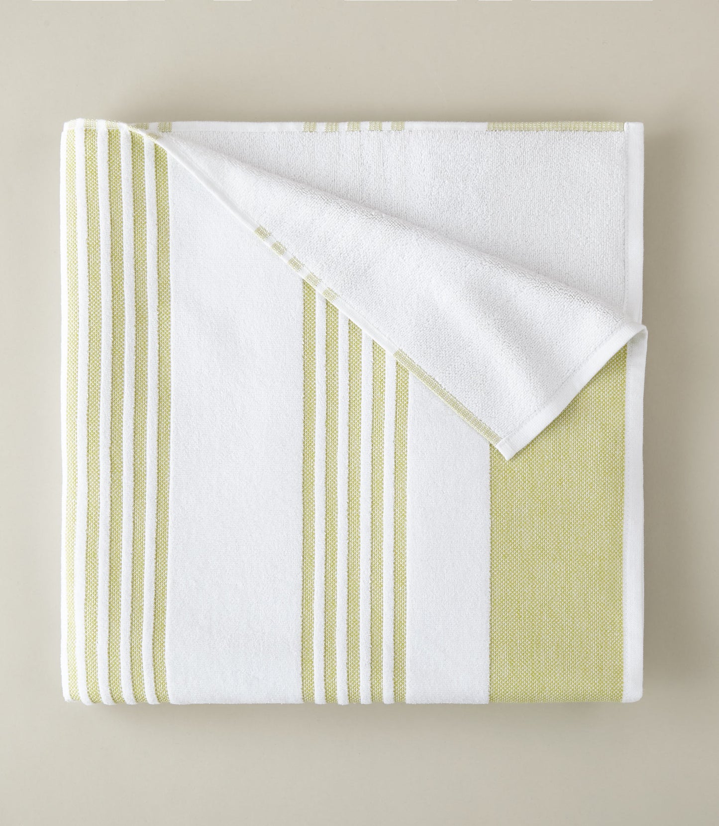 Aegean Stripe Beach Towel, Lime
