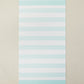 Aegean Stripe Beach Towel top view, Aqua