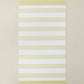 Aegean Stripe Beach Towel top view, Lime